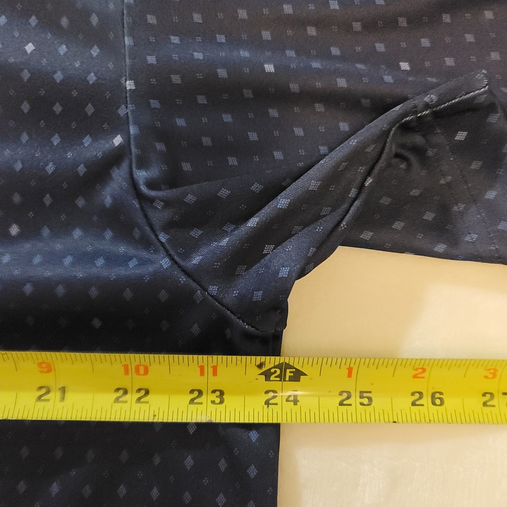 Ben Hogan Performance Polo Shirt Mens XL Navy Blue Geometric Diamond Golf Top - Picture 6 of 12